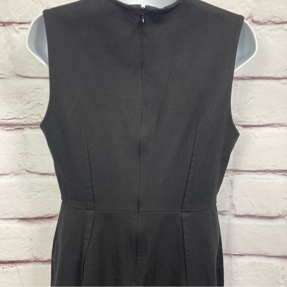 Banana Republic Bi-Stretch Pleat Dress Size 10 Black Wedding Party Zipper Classy - Picture 6 of 15